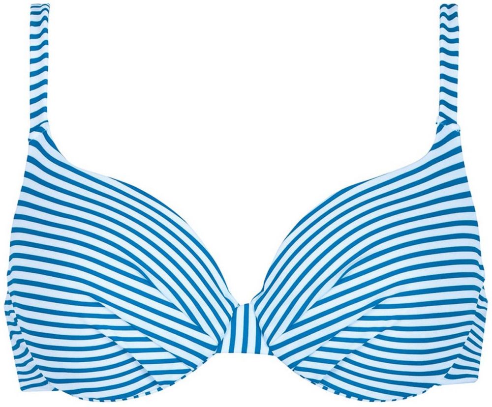 NATURANA Bikinový top  modrá / biela