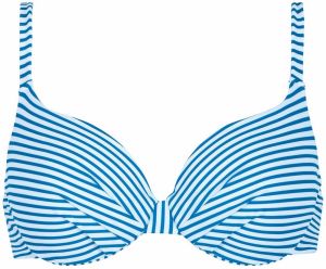 NATURANA Bikinový top  modrá / biela