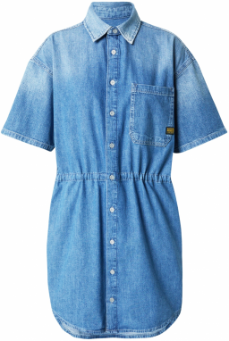 G-STAR Košeľové šaty  modrá denim