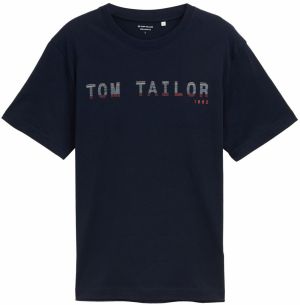 TOM TAILOR Tričko  svetlomodrá / tmavomodrá / červená / biela
