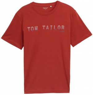 TOM TAILOR Tričko  tmavomodrá / červená / biela