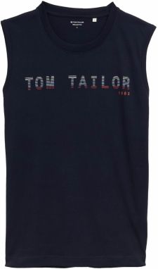 TOM TAILOR Tričko  svetlomodrá / tmavomodrá / oranžová / biela
