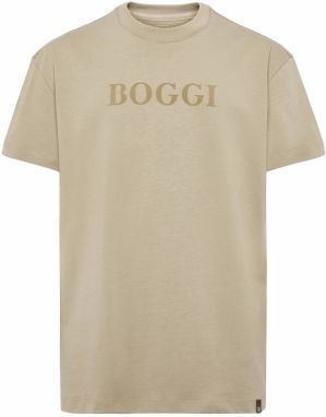 Boggi Milano Tričko  tmavošedá / sivobéžová