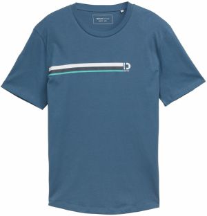 TOM TAILOR DENIM Tričko  tyrkysová / zafírová / čierna / biela