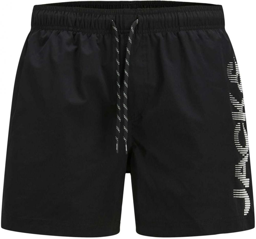 Jack & Jones Plus Plavecké šortky 'JPSTMaui'  čierna / biela