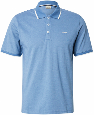 JACK & JONES Tričko 'JPRBLUALVES'  modrá denim / biela