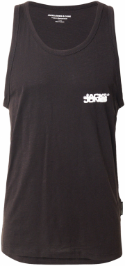 JACK & JONES Tričko 'JCOSago'  čierna / biela