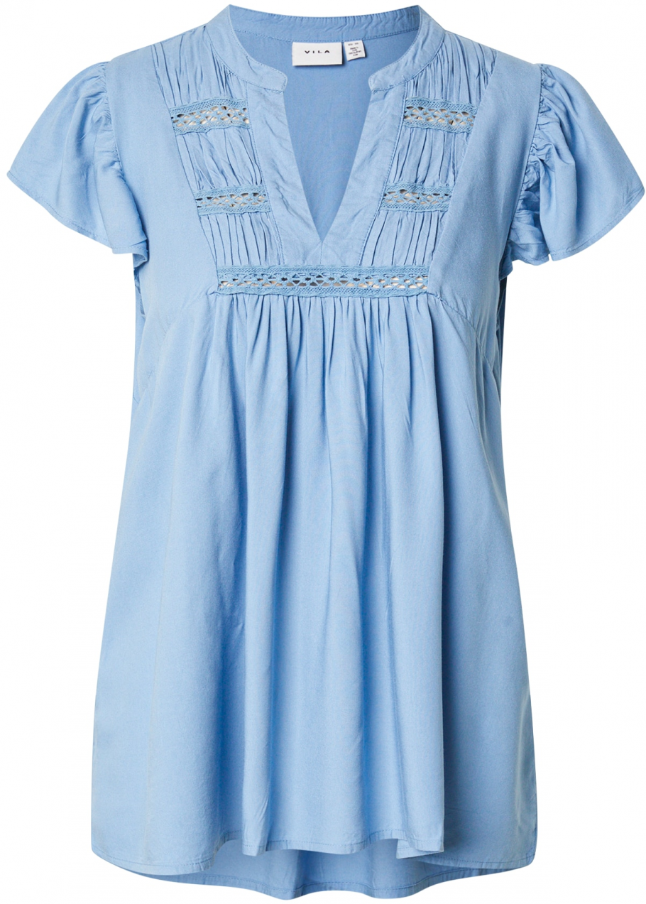VILA Blúzka 'VIVisia'  modrá denim