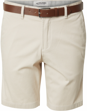 JACK & JONES Chino nohavice 'JPSTMARCO LEGACY'  krémová / hnedá