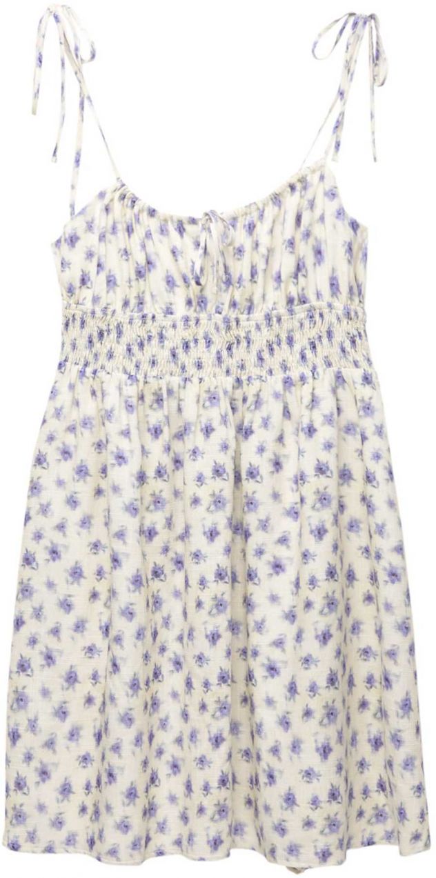 Pull&Bear Letné šaty  svetlomodrá / fialová / čierna / biela