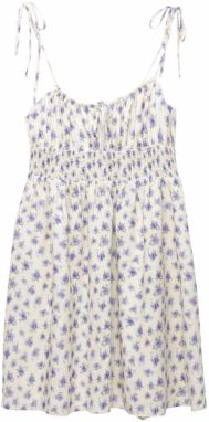 Pull&Bear Letné šaty  svetlomodrá / fialová / čierna / biela