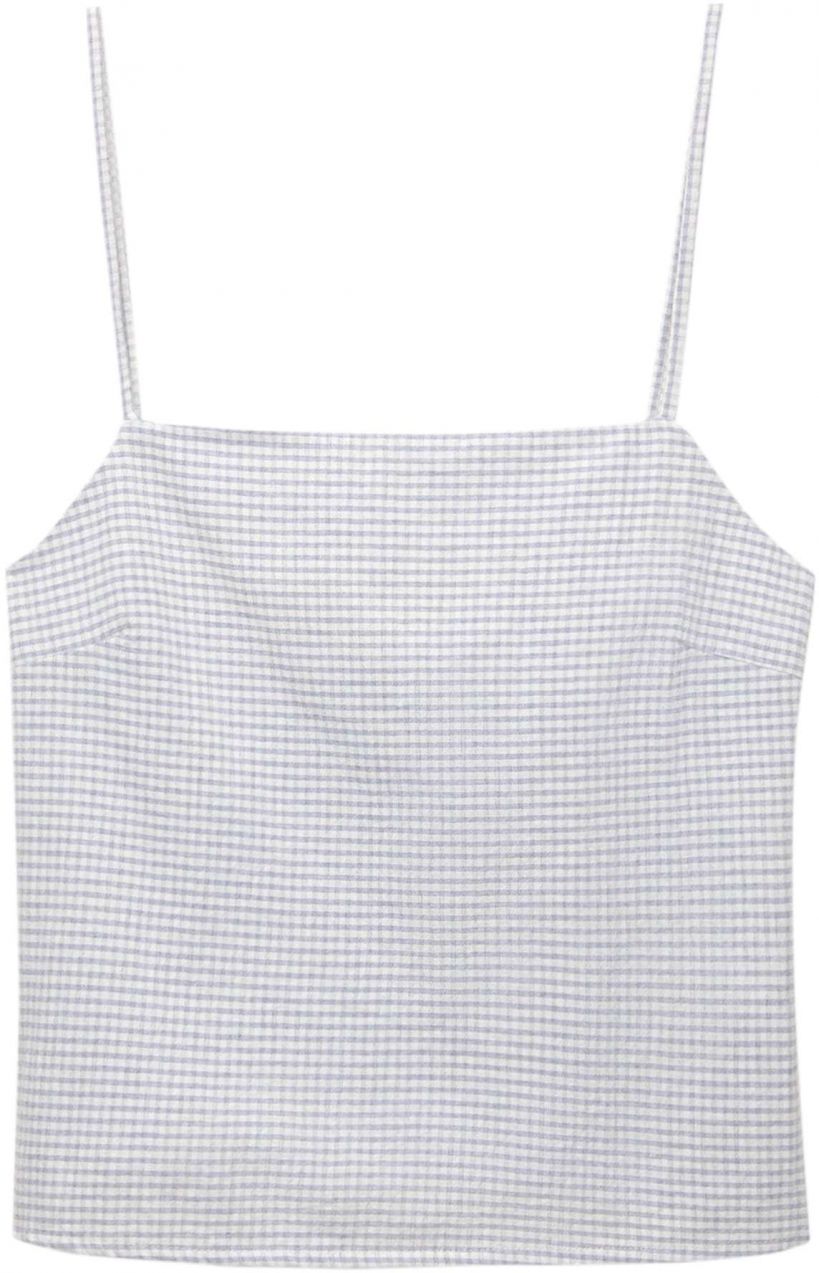Pull&Bear Top  sivá / biela