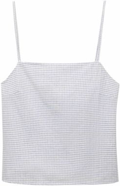 Pull&Bear Top  sivá / biela