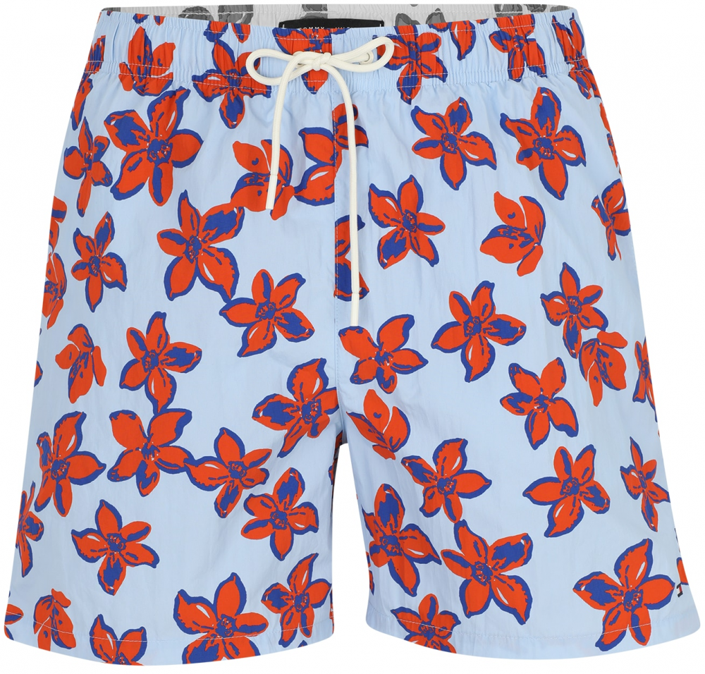 Tommy Hilfiger Underwear Plavecké šortky  modrá / svetlomodrá / oranžová
