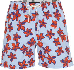 Tommy Hilfiger Underwear Plavecké šortky  modrá / svetlomodrá / oranžová
