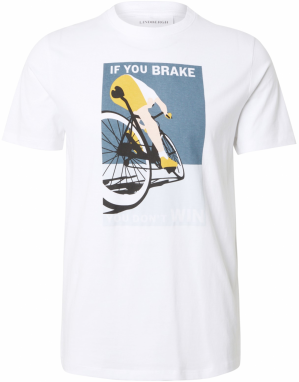 Lindbergh Tričko 'Cycling'  modrá / horčicová / čierna / biela