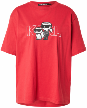 Karl Lagerfeld Tričko  červená / čierna / biela