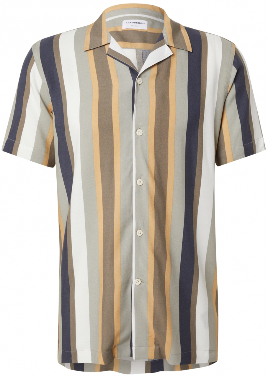 Lindbergh Košeľa  námornícka modrá / sivá / kaki / biela