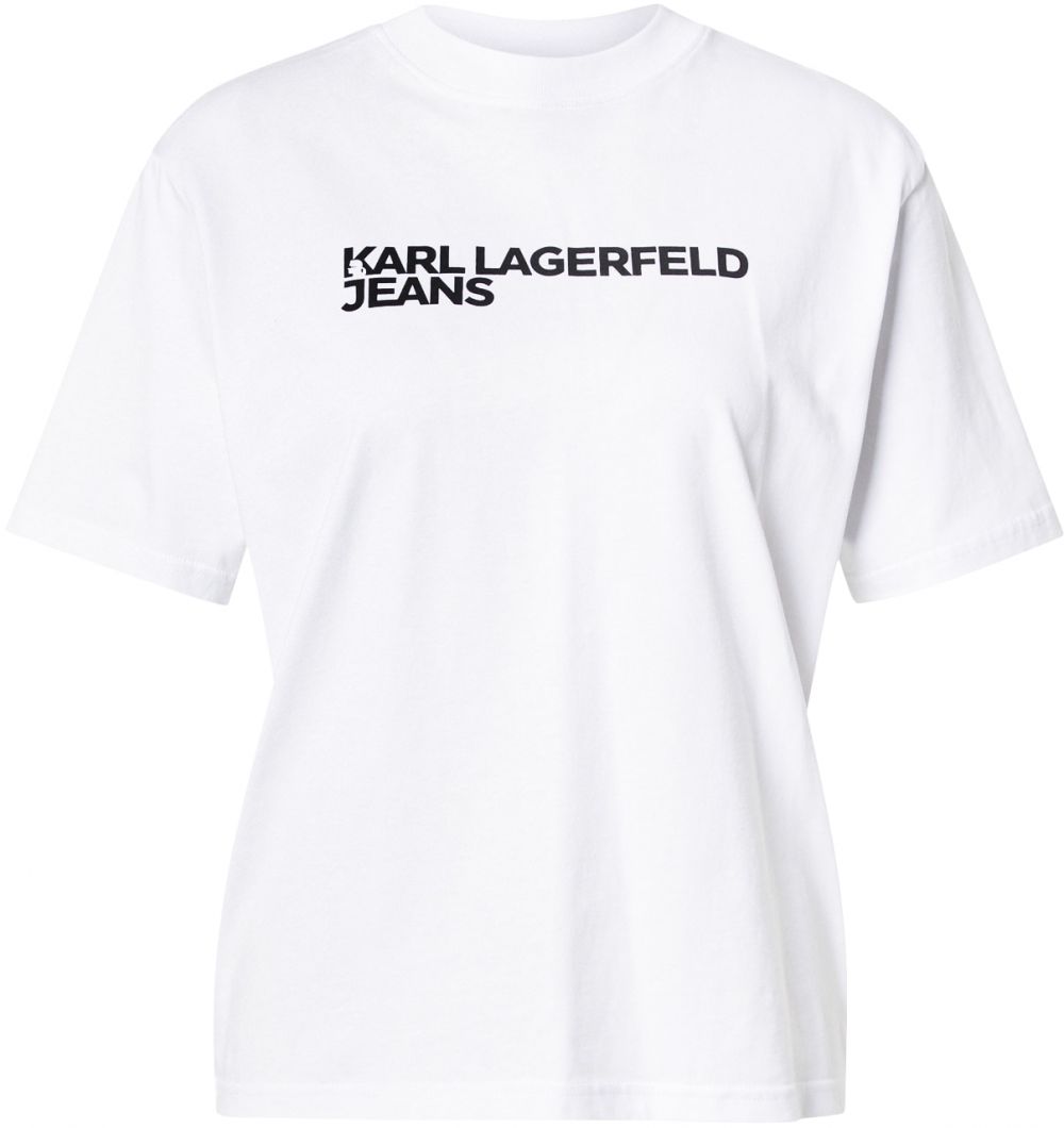 KARL LAGERFELD JEANS Tričko  čierna / biela