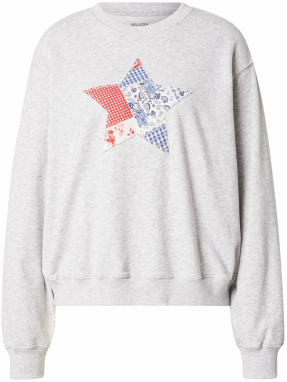 HOLLISTER Mikina  enciánová / svetlosivá / červená / biela