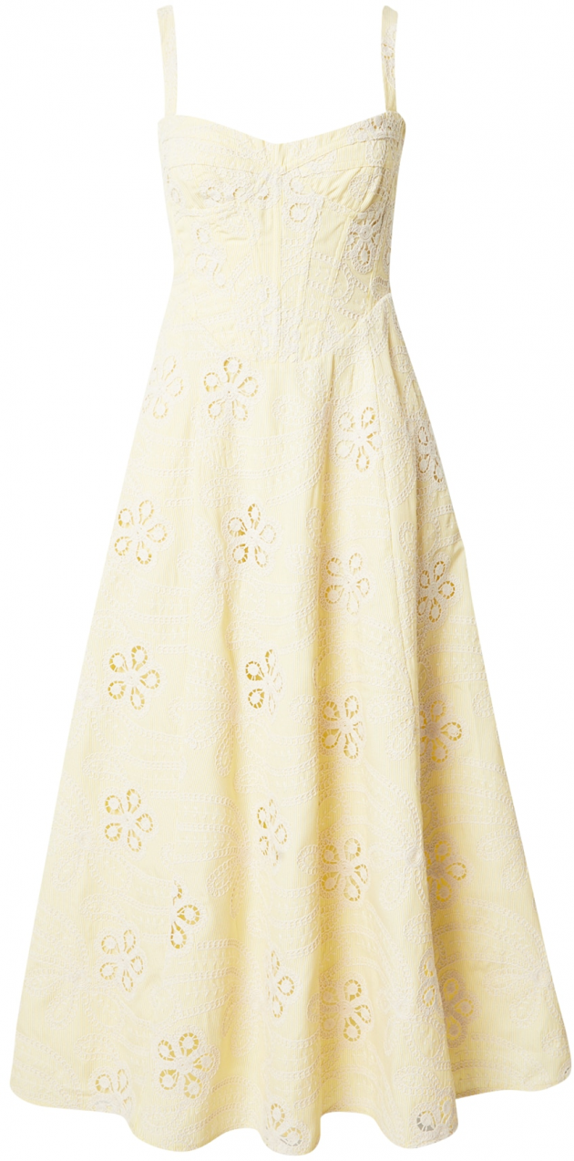 Bardot Šaty 'LILAH'  pastelovo žltá / biela