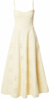 Bardot Šaty 'LILAH'  pastelovo žltá / biela