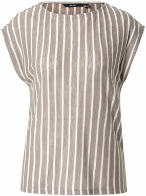 VERO MODA Tričko 'VMLANA'  tmavošedá / biela