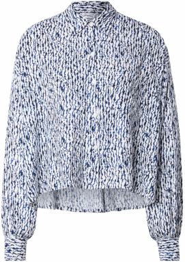 LTB Blúzka 'HALOBE'  modrá / čierna / biela