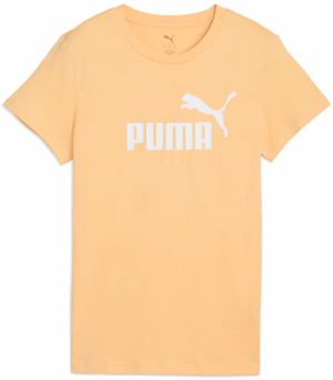 PUMA Tričko 'ESS No. 1'  marhuľová / biela