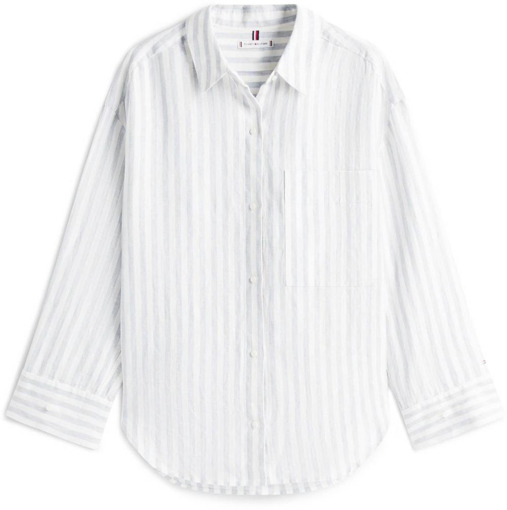 TOMMY HILFIGER Blúzka  dymovo modrá / biela
