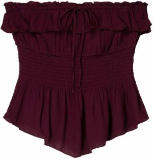 Bershka Top  vínovo červená