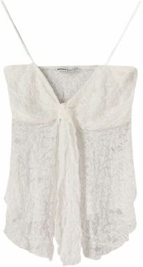 Bershka Top  šedobiela