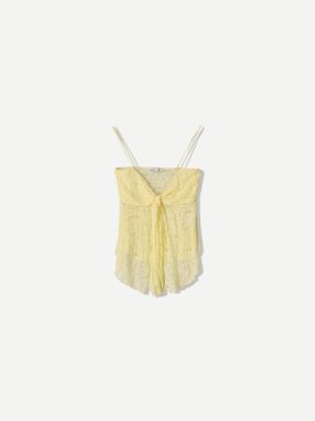 Bershka Top  svetložltá