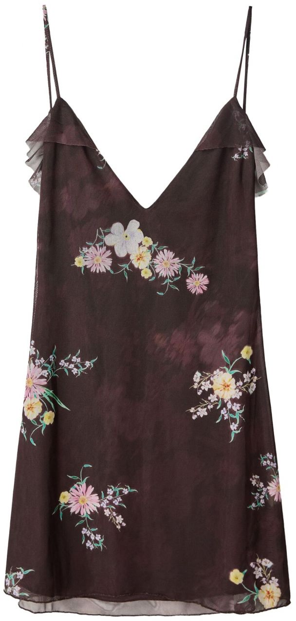 Bershka Letné šaty  zelená / baklažánová / ružová / biela