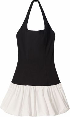 Bershka Šaty  čierna / biela
