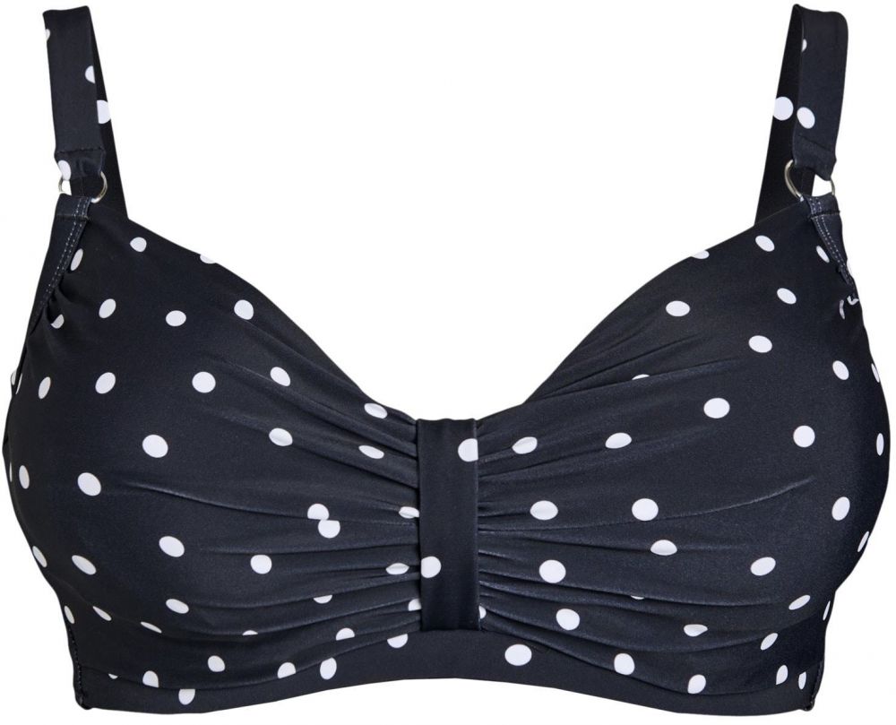 Swim by Zizzi Bikinový top  čierna / biela