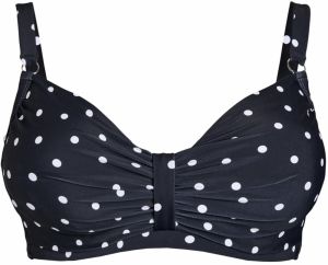 Swim by Zizzi Bikinový top  čierna / biela