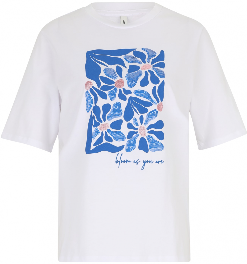 Only Tall Tričko 'ONLRITA'  svetlomodrá / rosé / biela