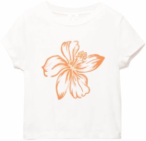 Pull&Bear Tričko  mandarínková / ružová / biela
