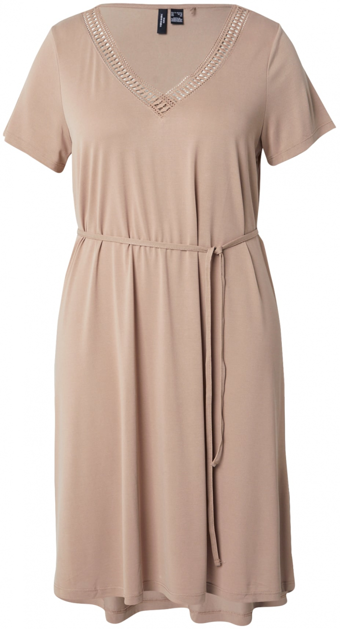 Vero Moda Curve Šaty 'VMCSAVANNAH'  tmavobéžová