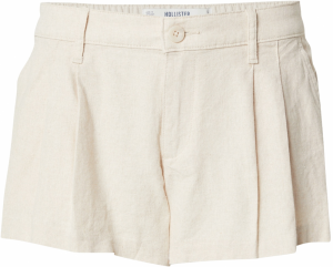 HOLLISTER Plisované nohavice 'LIVVY'  sivobéžová