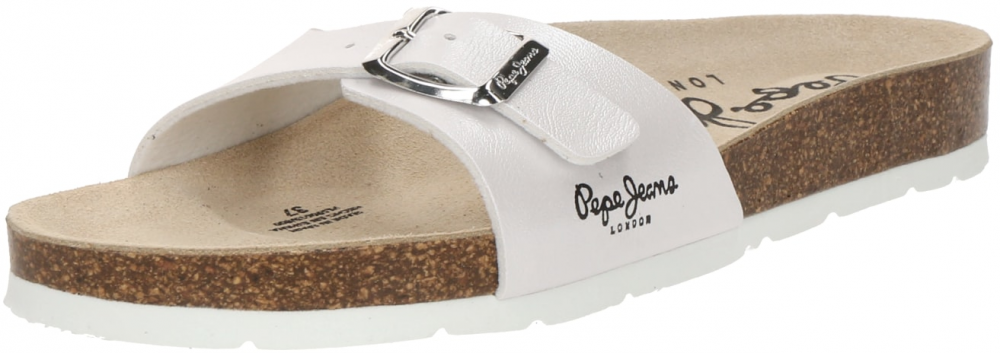 Pepe Jeans Šľapky 'OBAN NACAR'  čierna / biela