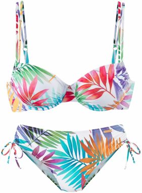 LASCANA Bikiny  tyrkysová / oranžová / červená / biela