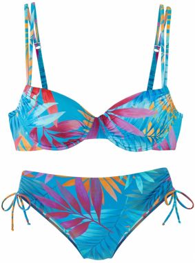 LASCANA Bikiny  modrá / farba lesného ovocia / oranžová / ružová