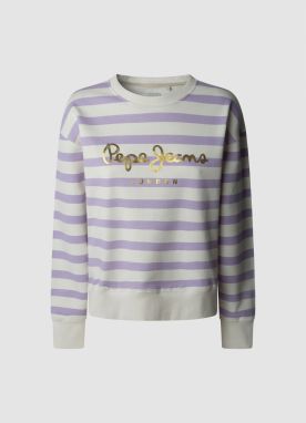 Pepe Jeans Mikina 'ANNA'  zlatá / sivá / fialová