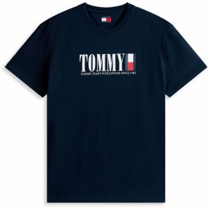 Tommy Jeans Tričko  námornícka modrá / červená / biela
