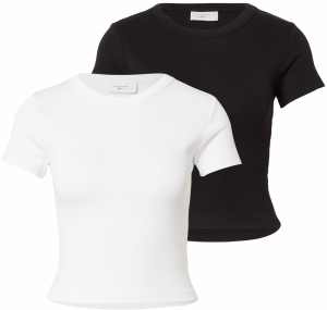 Gina Tricot Tričko  čierna / biela