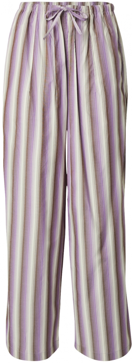 TOPSHOP Nohavice  brokátová / svetlosivá / fialová / šedobiela