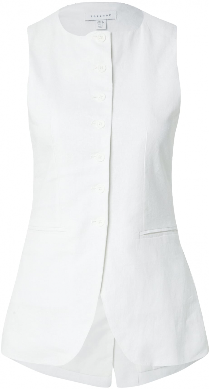 TOPSHOP Vesta k obleku  biela