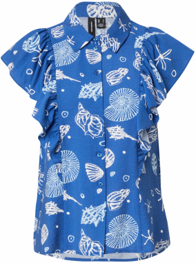 VERO MODA Blúzka 'VMSEASHELL'  námornícka modrá / biela